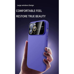 Funda Silicona Mate Cubre Cámara para iPhone 15 Pro Max en 6-Colores