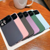 Funda Silicona Mate Cubre Cámara para iPhone 15 Pro en 6-Colores