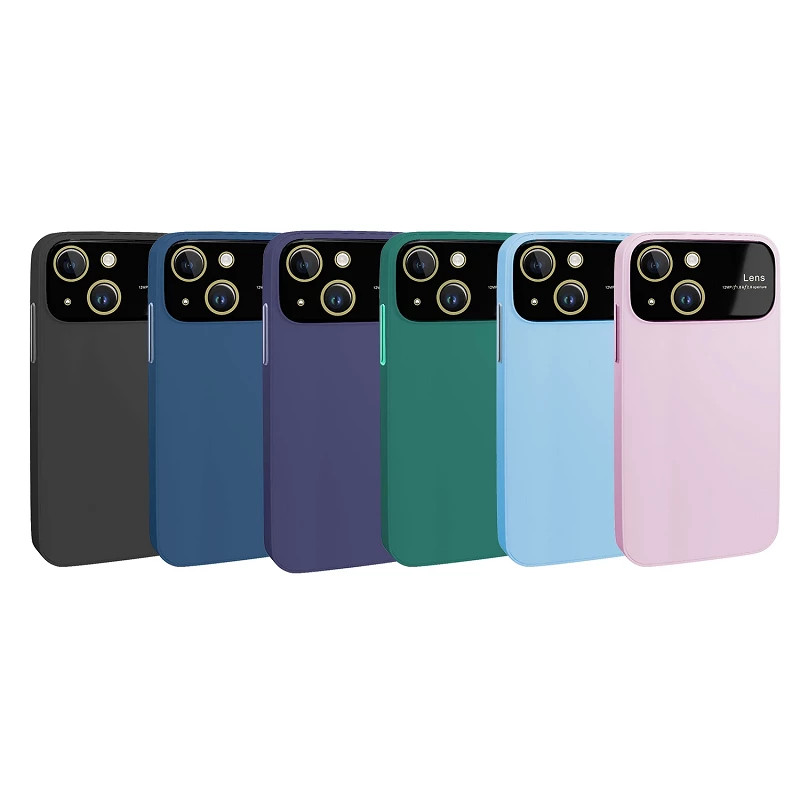 Funda Silicona Mate Cubre Cámara para iPhone 14 en 6-Colores