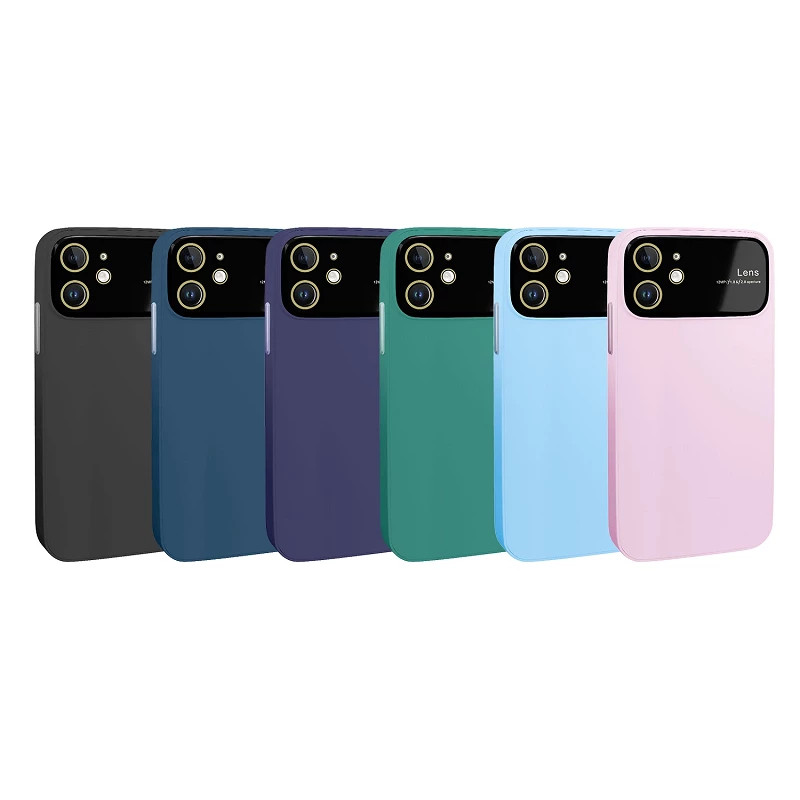 Funda Silicona Mate Cubre Cámara para iPhone 12 en 6-Colores