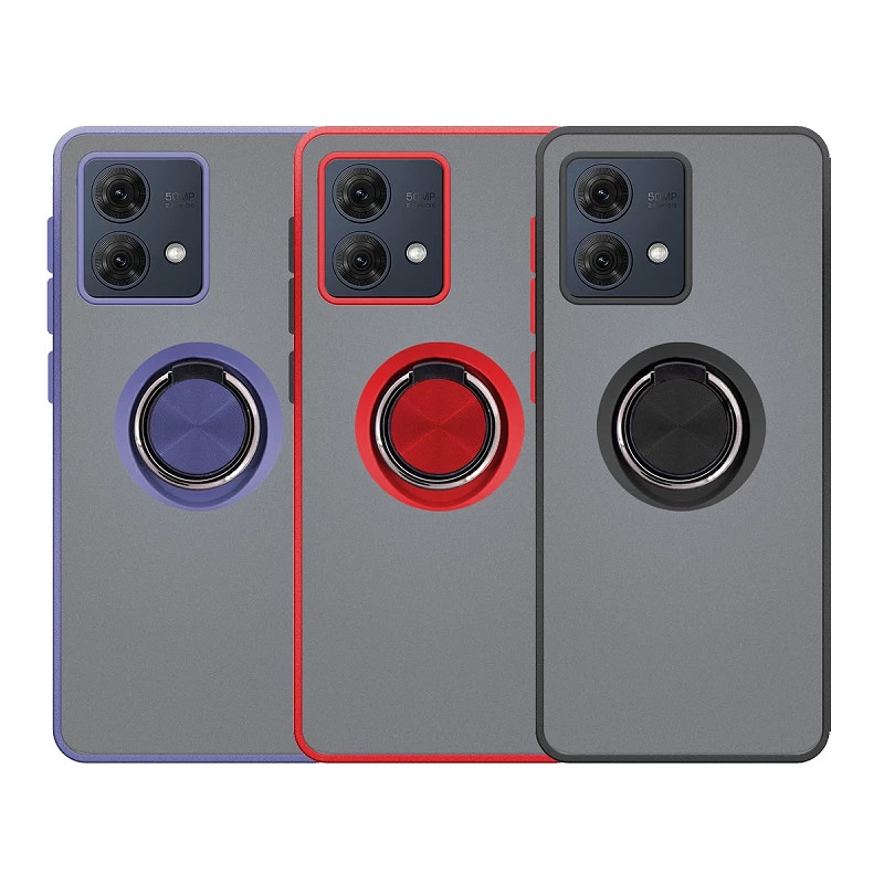 Funda Gel Moto G84 Iman con soporte Smoked
