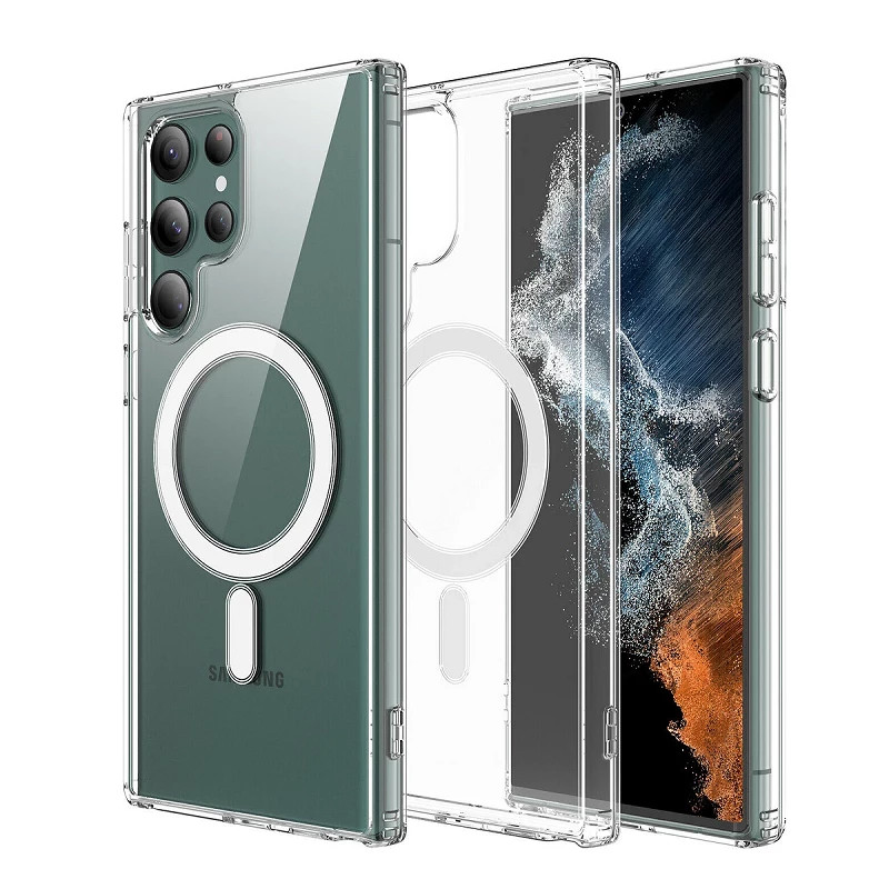 Funda transparente Premium con Magnetic para Samsung Galaxy S23 Ultra