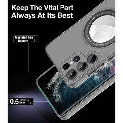 Funda Silicona Magsafe Mate Con Soporte iPhone 14 Plus en 6-Colores