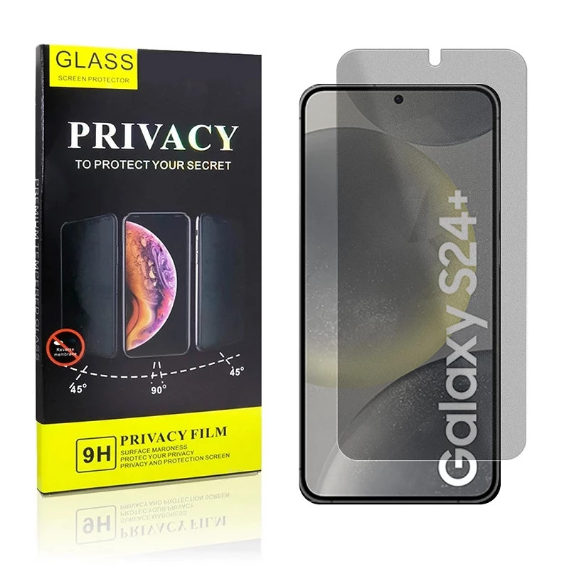 Cristal templado Privacidad Samsung S24 Plus Protector de Pantalla 5D Curvo