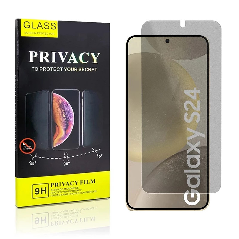 Cristal templado Privacidad Samsung S24 Protector de Pantalla 5D Curvo