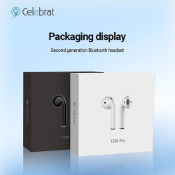 Auricular Celebrat T200-Pro Bluetooth 5.3 Blanco