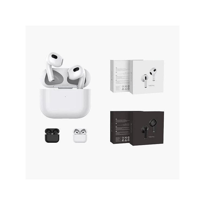 Auricular Celebrat T400-Pro Bluetooth 5.3 Blanco