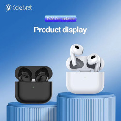 Auricular Celebrat T400-Pro Bluetooth 5.3 Blanco