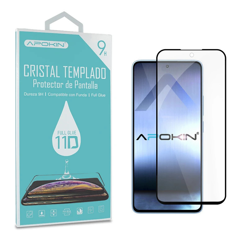 Cristal templado Full Glue 11D Premium Redmi Note 13 4G Protector de Pantalla Curvo Negro