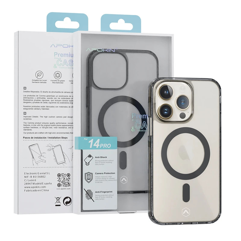Funda Exclusiva Apokin iPhone 14 Pro Magsafe Negra