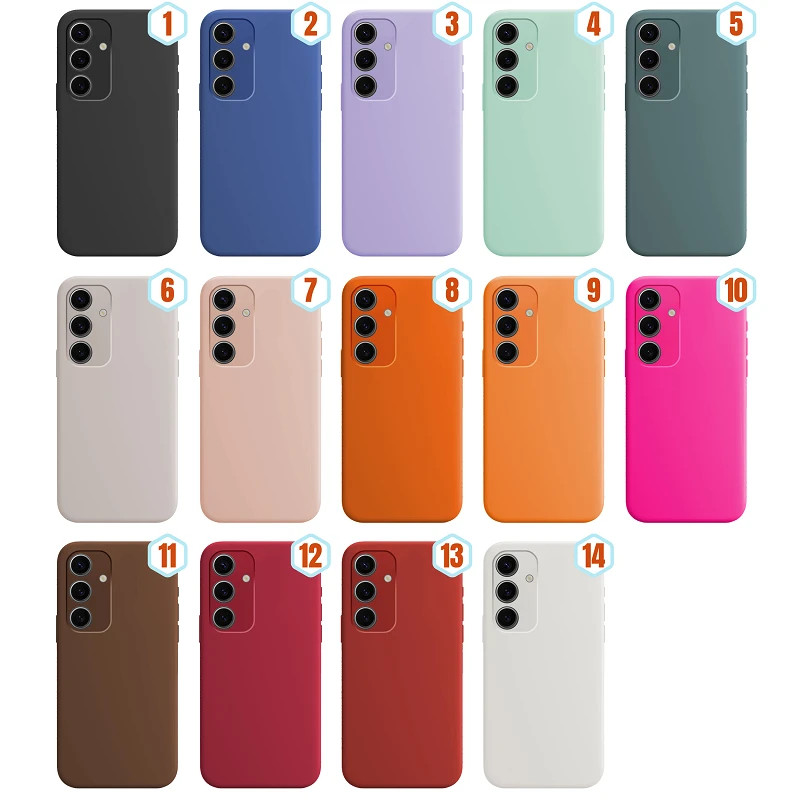 Funda Silicona Liquida Efecto Piel Samsung Galaxy S24 Plus disponible en 14 Colores