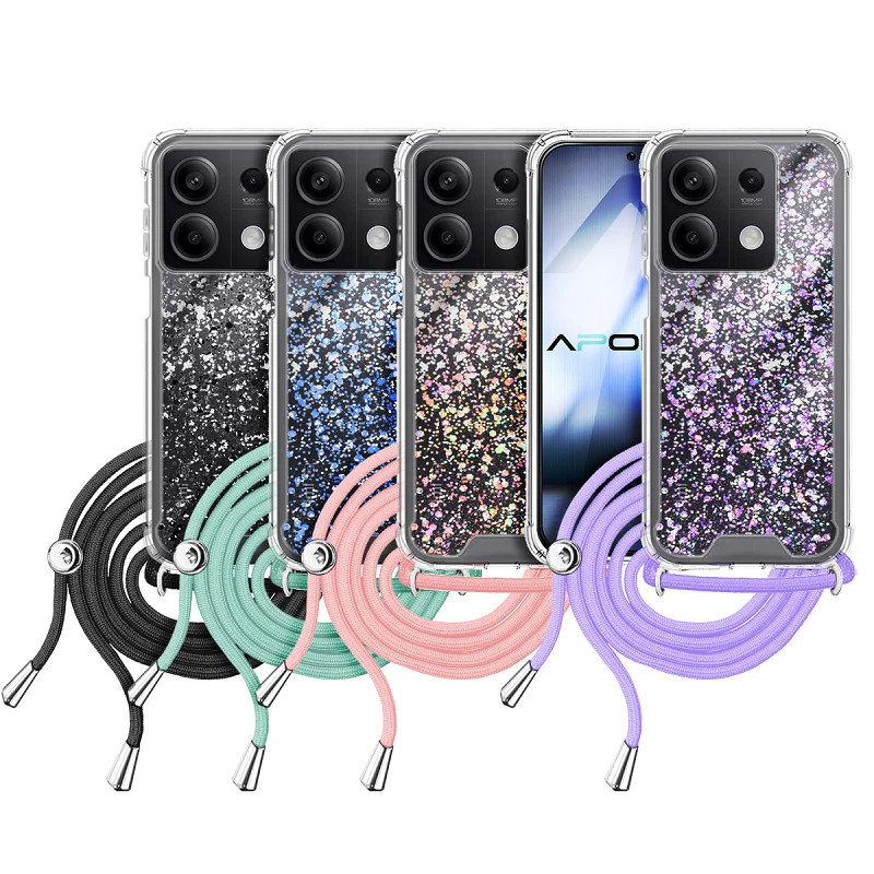 AIR* Funda Gel transparente con Cordón Xiaomi Redmi Note 13 5G 4-Colores