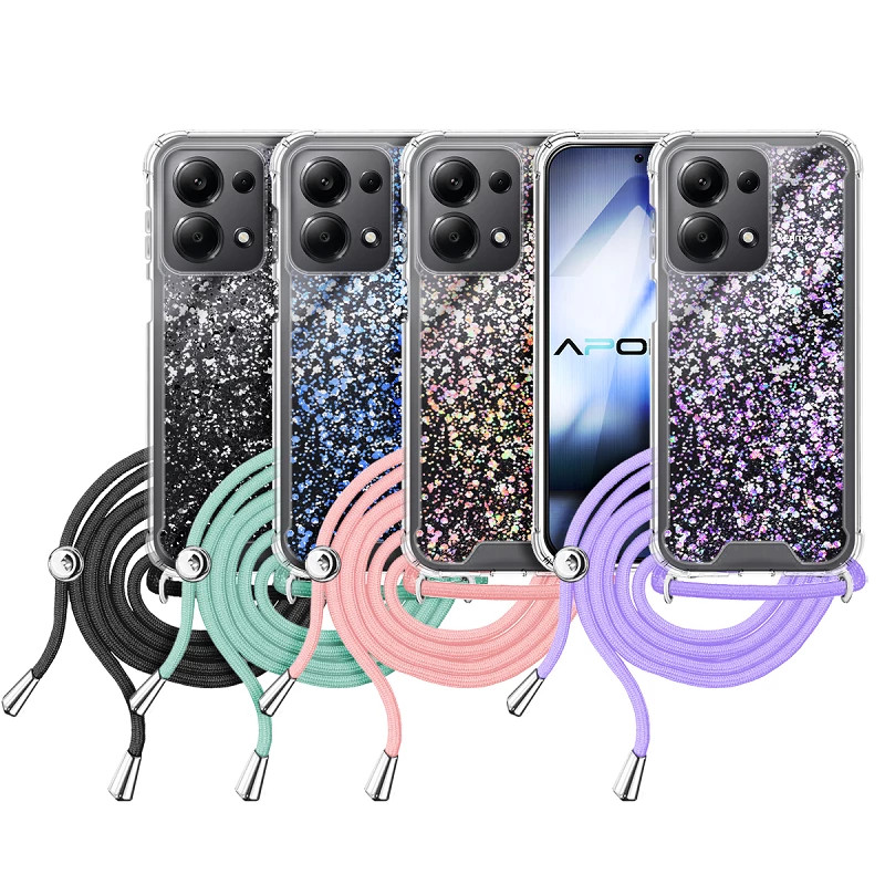 AIR* Funda Gel transparente con Cordón Xiaomi Redmi Note 13 4G 4-Colores
