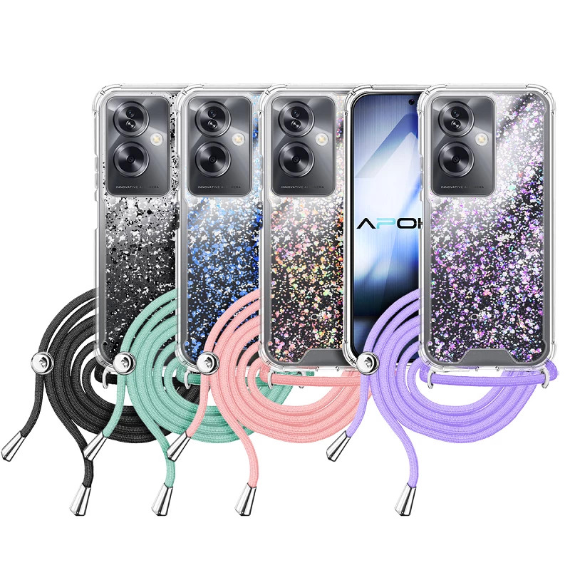 AIR* Funda Gel transparente con Cordón Oppo A79 5G 4-Colores