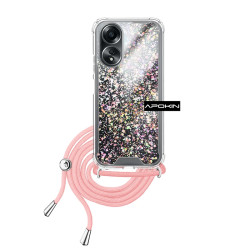 Funda Gel transparente con Cordón Oppo A58 4G 4-Colores