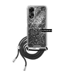 Funda Gel transparente con Cordón Oppo A78 4G 4-Colores
