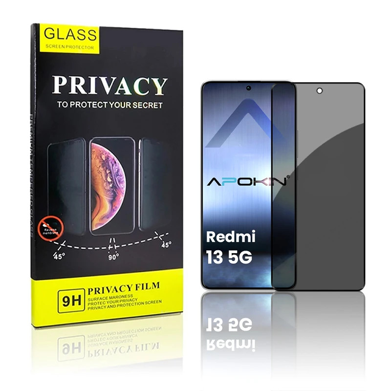 Cristal templado Privacidad Xiaomi Redmi Note 13 5G/ Note 13 Pro Protector de Pantalla 5D Curvo