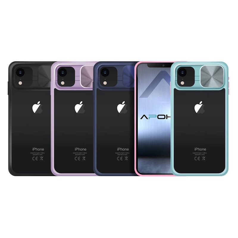 Funda Premium Anti-Golpe Gel iPhone XR con Cámara Cubierta Deslizante