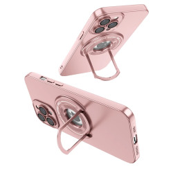 Funda Silicona Metalizada Con Soporte para iPhone 12 Pro 4-Colores