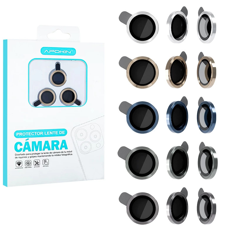 Protector 3 Lentes Premium Aluminio iPhone 11 Pro Max/11 Pro 4 Color