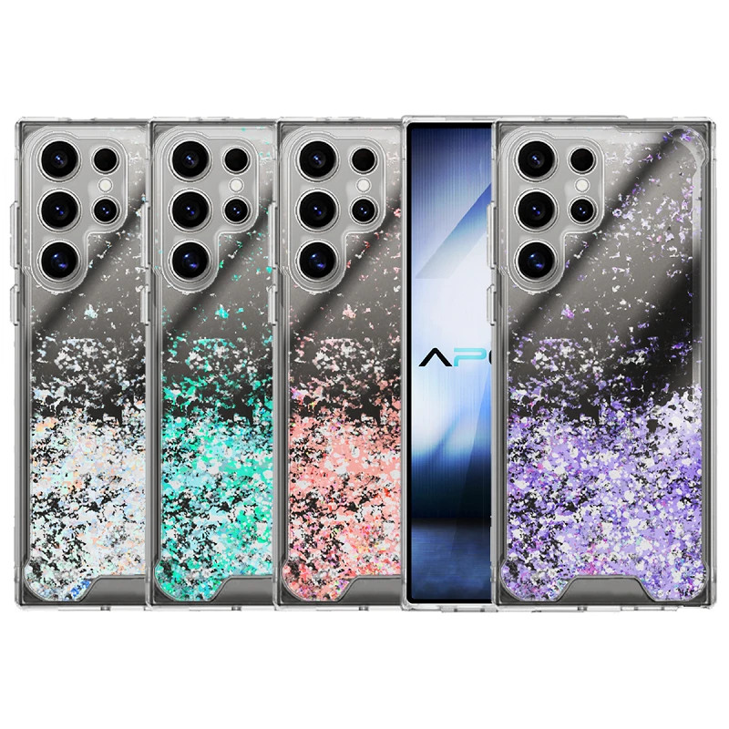 Funda Gel transparente purpurina Samsung S24 Ultra 4 -Colores