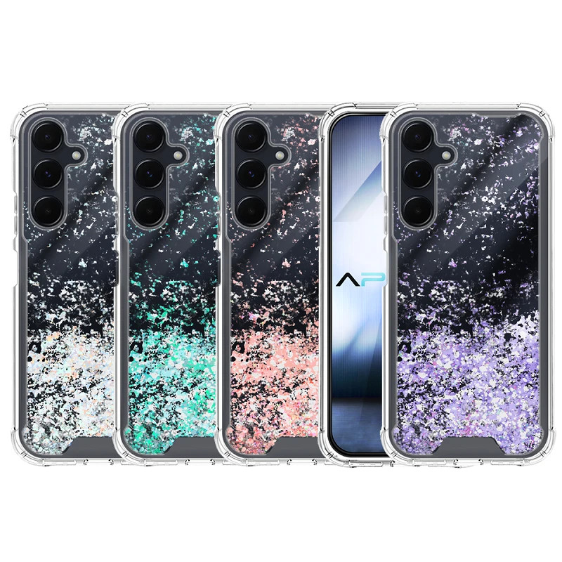 Funda Gel transparente purpurina Samsung S24 4 -Colores