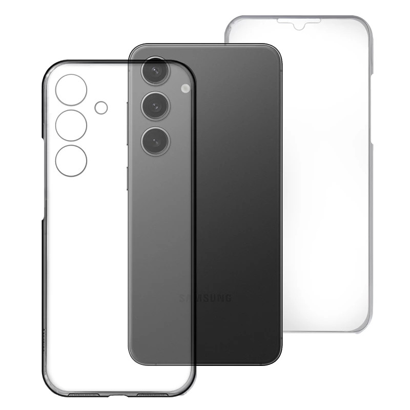 Funda Doble Samsung Galaxy S24 Silicona Transparente Delantera y Trasera