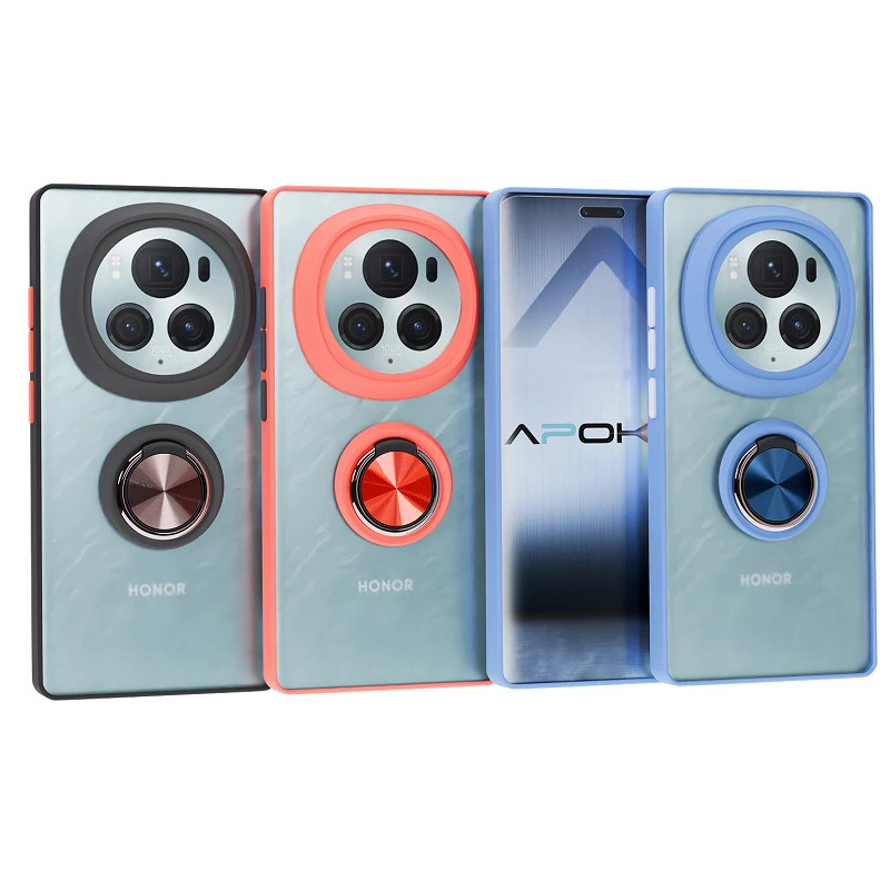 Air* Funda Gel Honor Magic 6 Pro Iman con soporte Smoked