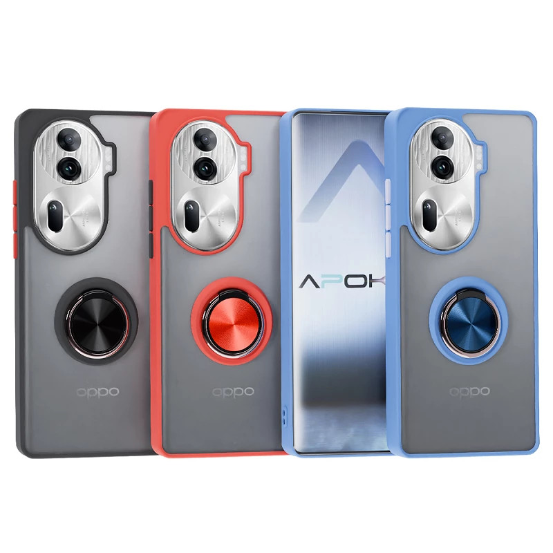 Funda Gel Oppo Reno 11 Pro Iman con soporte Smoked