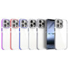 Funda Acrilica Borde Silicona son Soporte Cubrecamara iPhone 13/14 en 4-Colores