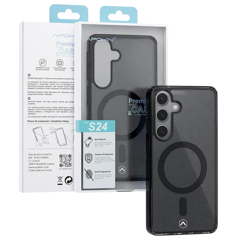Funda Exclusiva Apokin Samsung Galaxy S24 Magsafe Negro