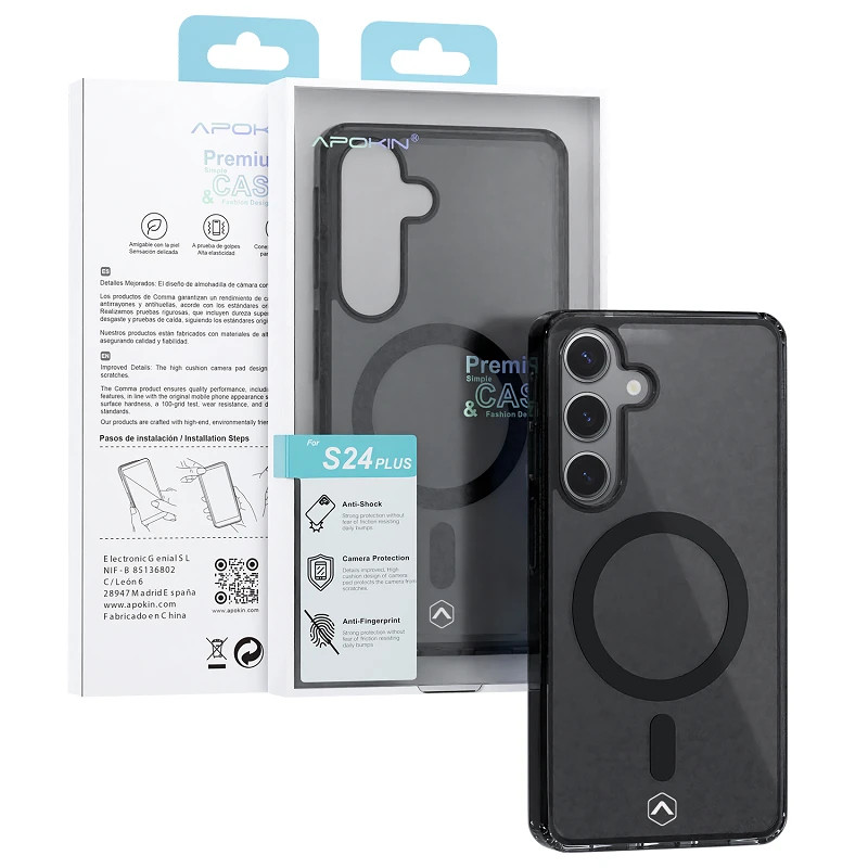 Funda Exclusiva Apokin Samsung Galaxy S24 Plus Magsafe Negro
