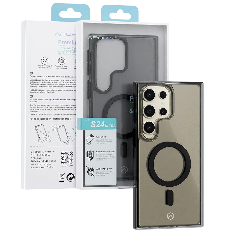 Funda Exclusiva Apokin Samsung Galaxy S24 Ultra Magsafe Negro