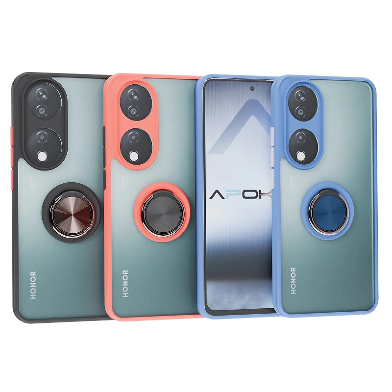 Air* Funda Gel Honor X7B Iman con soporte Smoked