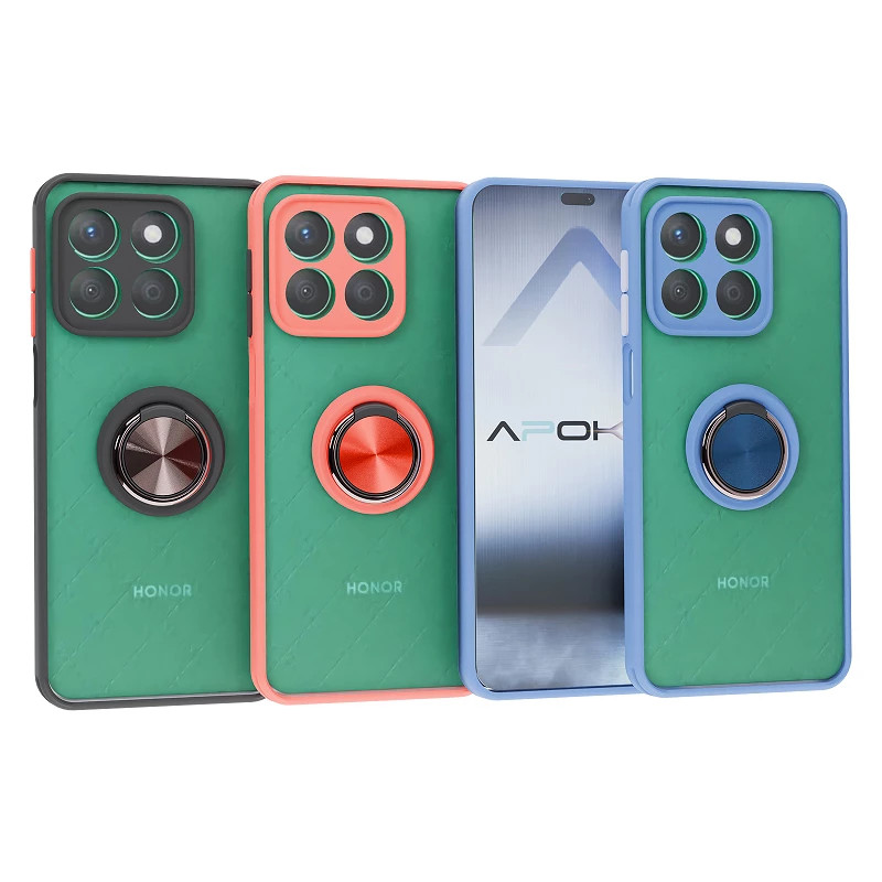 Air* Funda Gel Honor X8B Iman con soporte Smoked