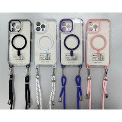 Funda Acrílica Transformable con Cordón iPhone 14 Pro Max 4-Colores