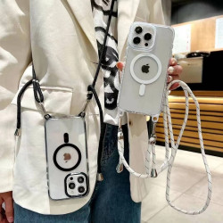 Funda Acrílica Transformable con Cordón iPhone 15 Pro 4-Colores