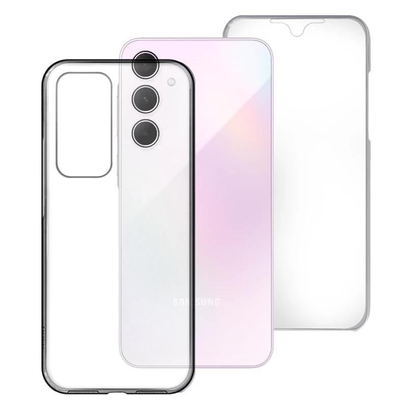 Funda Doble Samsung Galaxy A35 Silicona Transparente Delantera y Trasera