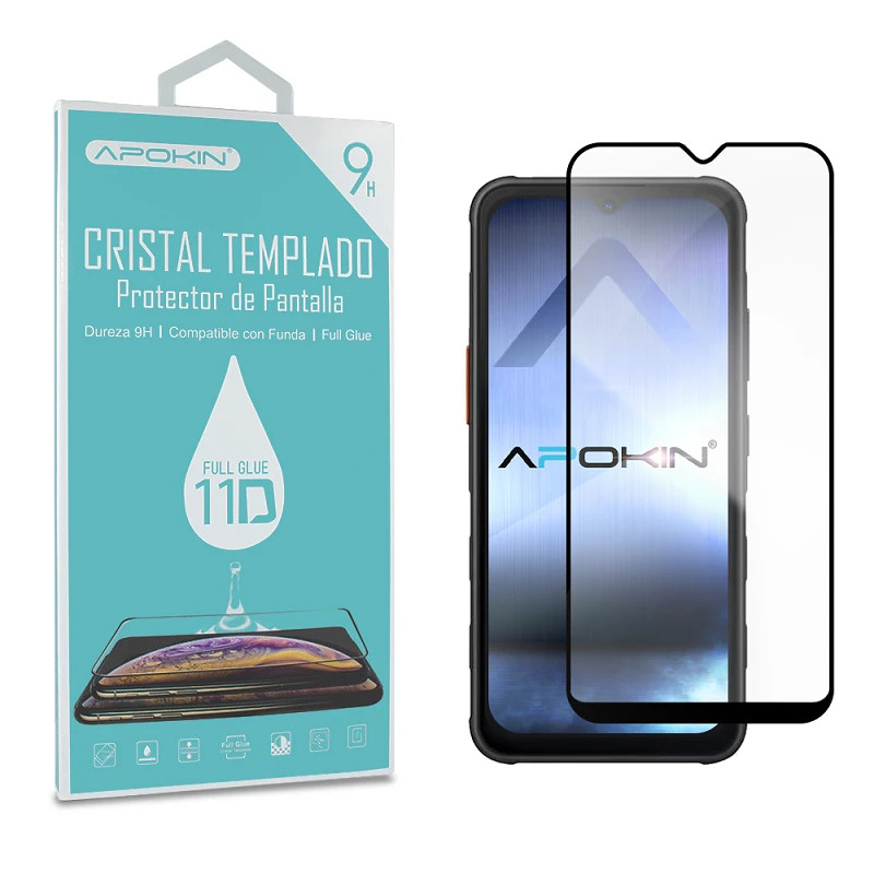 Cristal templado Full Glue 11D Premium Samsung Galaxy X Cover 7 Protector de Pantalla Curvo Negro