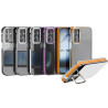 Funda Acrilica Borde Silicona son Soporte Cubrecamara Samsung A05S en 4-Colores
