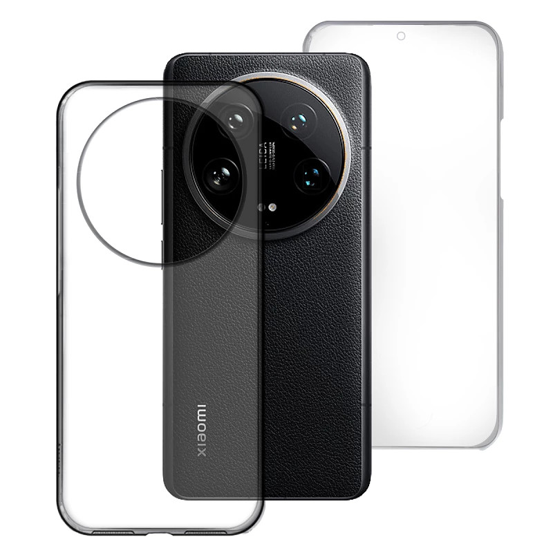 Funda Doble Xiaomi Mi 14 Ultra Silicona Transparente Delantera y Trasera