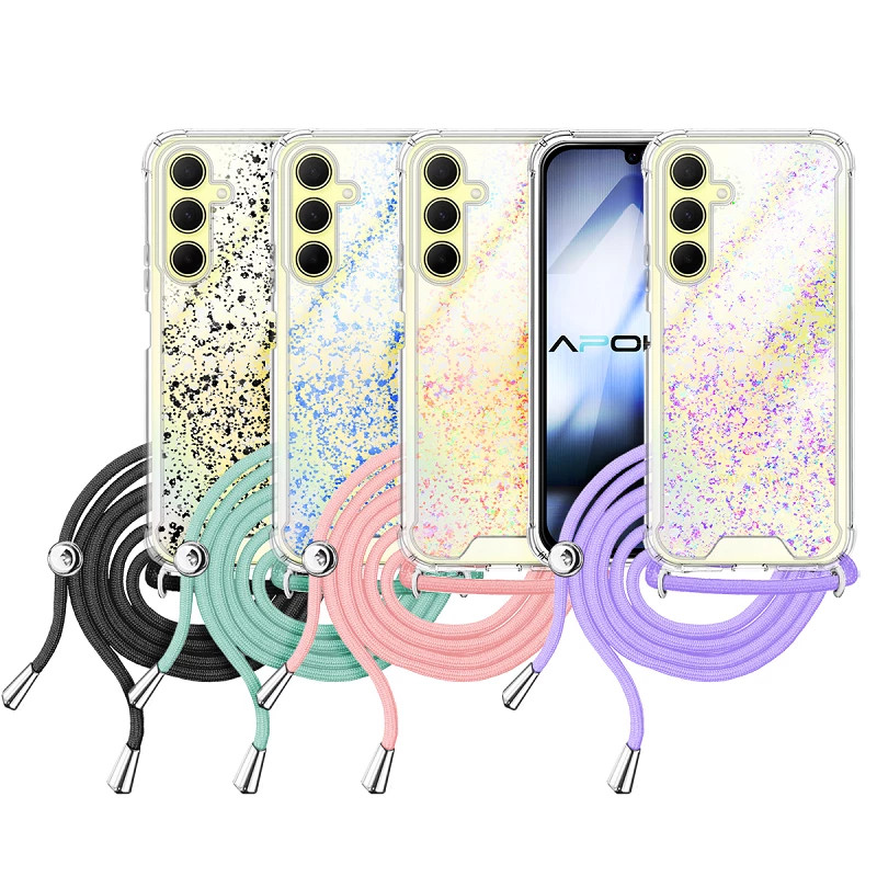 Funda Gel transparente con Cordón Samsung Galaxy A55 4-Colores