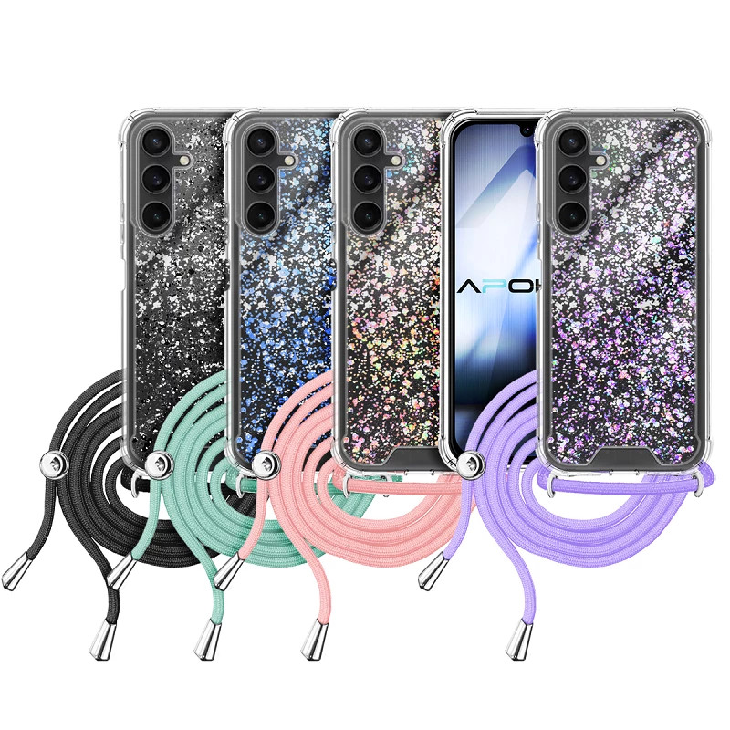 Funda Gel transparente con Cordón Samsung Galaxy S23 FE 4-Colores