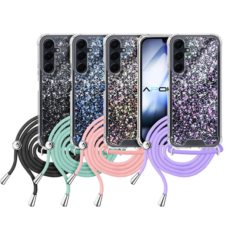 Funda Gel transparente con Cordón Samsung Galaxy S24 Plus 4-Colores