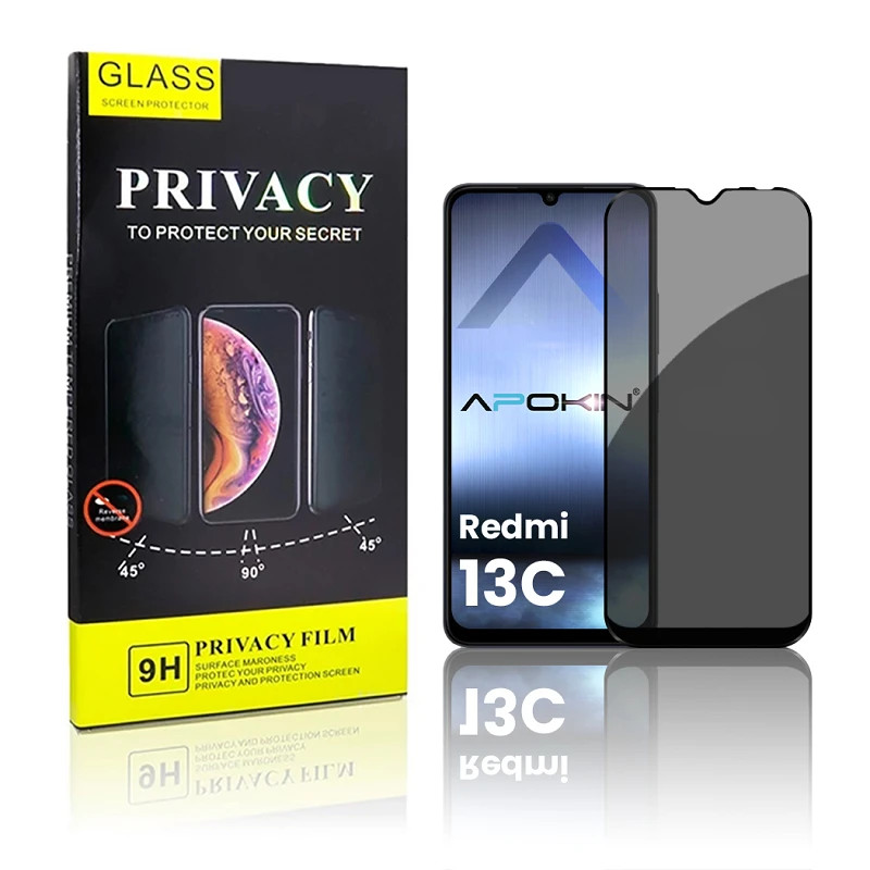 Cristal templado Privacidad Xiaomi Redmi 13C de Pantalla 5D Curvo
