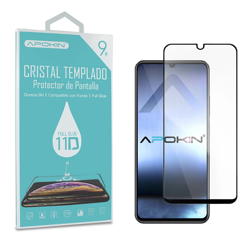 Cristal templado Full Glue 11D Premium Realme Note 50 Protector de Pantalla Curvo Negro