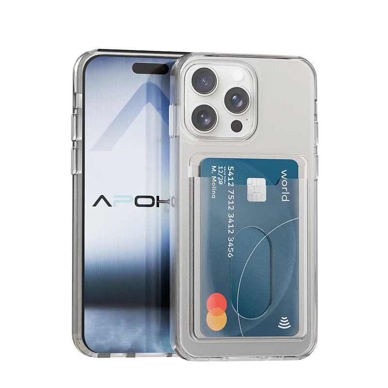 Funda Transparente con Tarjetero para iPhone 15 Pro Max