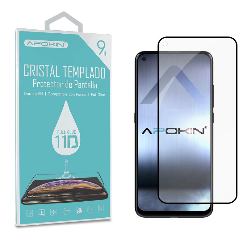 Cristal templado Full Glue 11D Premium TCL 10L rotector de Pantalla Curvo Negro