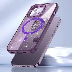 Funda Silicona Transparente Purpurina Magsafe Samsung S23 en 4-Colores