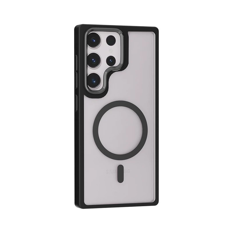 Funda Premium Transpartente Borde Color Magsafe para Samsung S24 Ultra 6-Colores